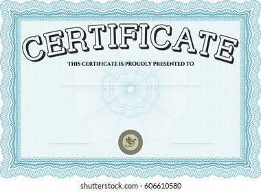 Vector Ilustración de la plantilla de certificado de rendimiento diploma de ilustración vectorial finalización del diseño
