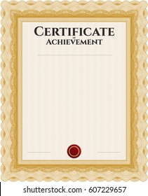 Vector Illustration of certificate template of achievement diploma vector illustration design completion

