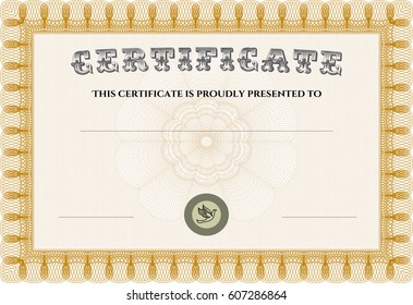 Vector Illustration Of certificate template of achievement diploma vector illustration design completion
