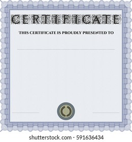 Vector illustration of certificate template eps10 jpg of achievement diploma vector illustration design completion in white color
