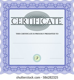 vector illustration of  Certificate template icon in violet.
