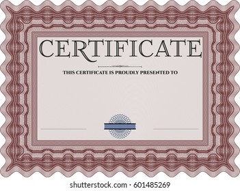 Vector illustration of certificate template icon in brown.
