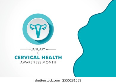 Vector illustration for Cervical Health Awareness Month which is held in the month of January every year, to provide awareness about cervical cancer.