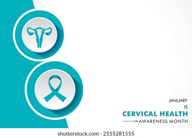 Vector illustration for Cervical Health Awareness Month which is held in the month of January every year, to provide awareness about cervical cancer.