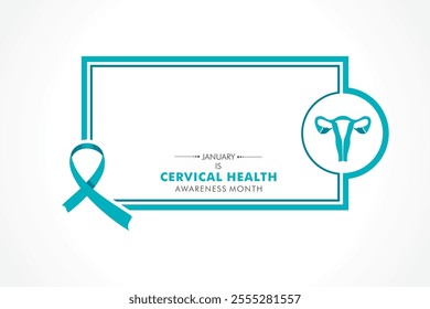 Vector illustration for Cervical Health Awareness Month which is held in the month of January every year, to provide awareness about cervical cancer.