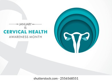 Vector illustration for Cervical Health Awareness Month which is held in the month of January every year, to provide awareness about cervical cancer.
