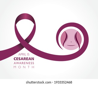 Vector Illustration of Cesarean Awareness Month observed in the month of April