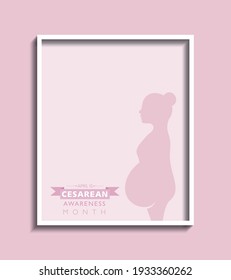 Vector Illustration of Cesarean Awareness Month observed in the month of April