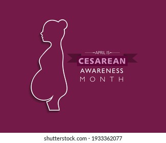 Vector Illustration of Cesarean Awareness Month observed in the month of April