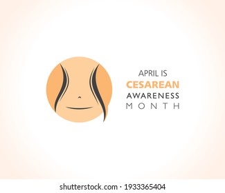 Vector Illustration of Cesarean Awareness Month observed in the month of April