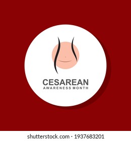 vector illustration of Cesarean awareness month design