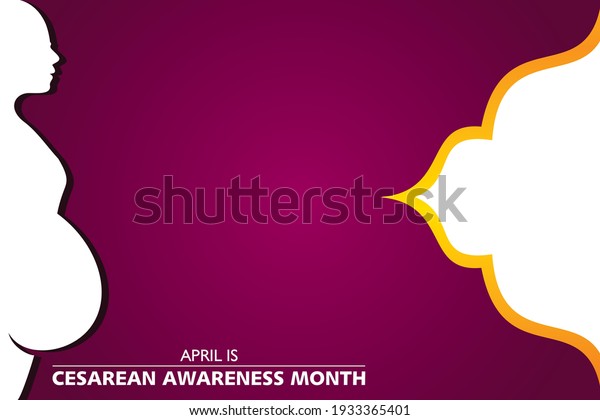 Vector Illustration Cesarean Awareness Month Observed Stock Vector