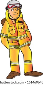 Vector Illustration Of CFS Fireman Australia