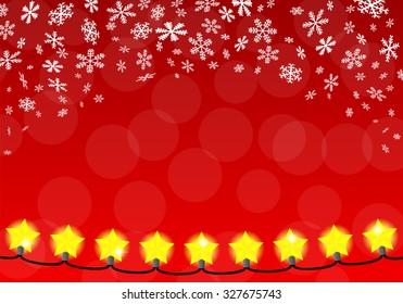 vector illustration of a chain of Christmas lights