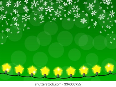 vector illustration of a chain of christmas lights