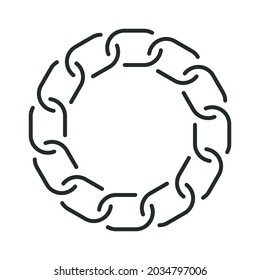 Vector illustration of chain circle concept graphic design.