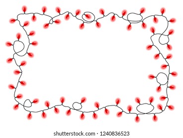 vector illustration of a chain of colorful lights
