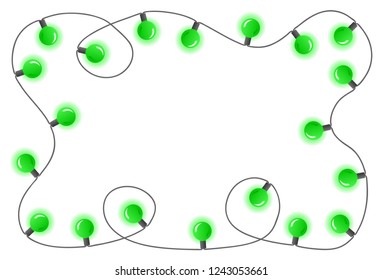 vector illustration of a chain of colorful lights
