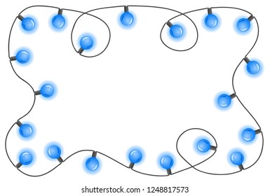 vector illustration of a chain of colorful lights