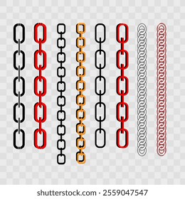 Vector illustration chain connecting realistic