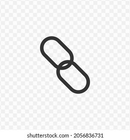 Vector illustration of chain icon in dark color and transparent background(png).
