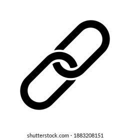 Ilustración vectorial del icono de la cadena sobre fondo blanco
