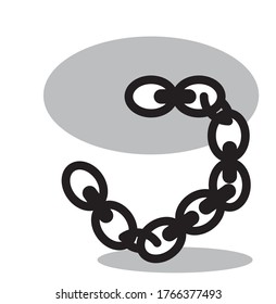 vector illustration of chain modern icon
