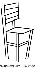 Ilustración vectorial de una silla