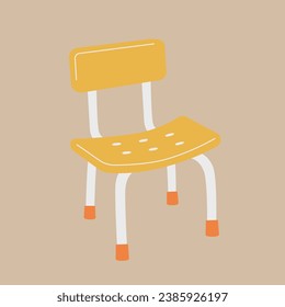 Vector illustration of a chair for bathing. Nursing care supplies.