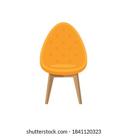 Vector illustration of a chair in a flat style, a room decor element