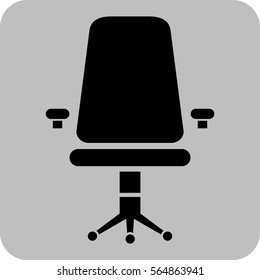 Ilustración vectorial con icono de la silla
