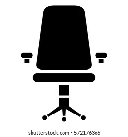 Vector Illustration of Chair  Icon in Black