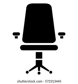 Vector Illustration of Chair Icon in Black
