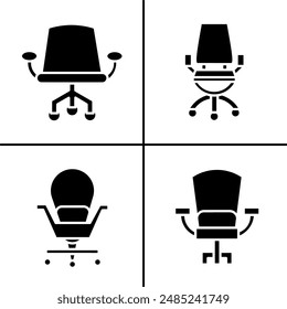 Vector illustration of chair icon for business. Stock vector design.