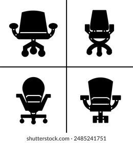 Vector illustration of chair icon for business. Stock vector design.