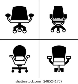 Vector illustration of chair icon for business. Stock vector design.