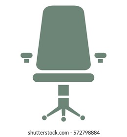 Vector Illustration of Chair Icon in Green
