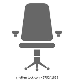 Vector Illustration of Chair Icon in Grey
