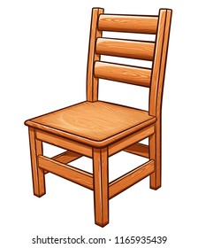Vector illustration of chair on white background