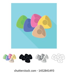 Vector illustration of chalk and scribble symbol. Set of chalk and texture vector icon for stock.