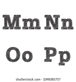 Vector illustration of chalk sketched characters on a blackboard background