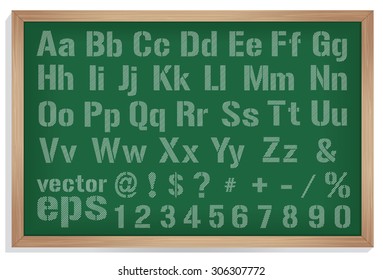 Vector illustration of chalk sketched characters.