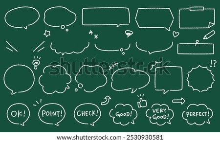 Vector illustration of chalk style speech bubble.