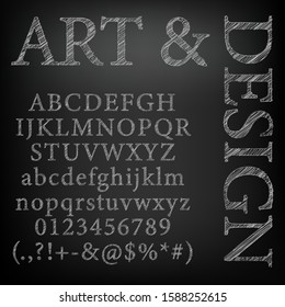 Vector illustration of chalk text on a blackboard