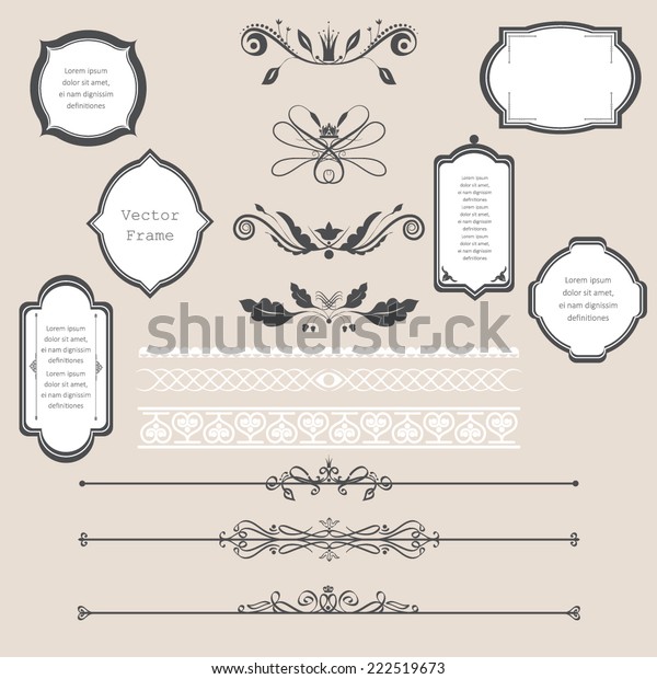 Vector illustration of\
a chalkboard style design elements for wedding invitations,\
birthdays, scrapbook