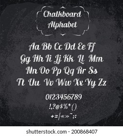 Vector illustration of chalked alphabet 