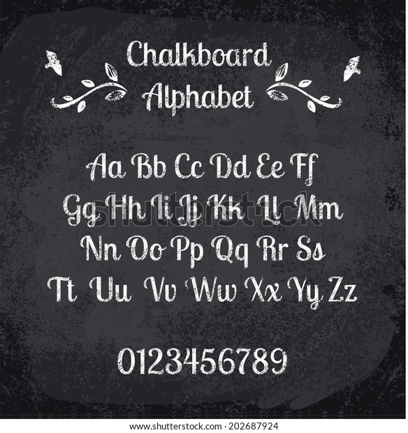 Vector Illustration Chalked Alphabet Stock Vector (Royalty Free) 202687924