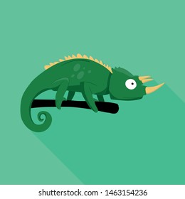 Vector illustration of chameleon and lizard icon. Collection of chameleon and rainbow stock vector illustration.