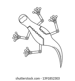 Vector illustration of chameleon and wild logo. Collection of chameleon and machinery stock symbol for web.