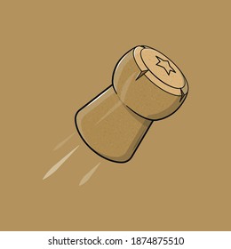 Vector illustration of champagne cork